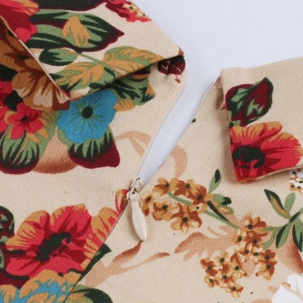 💐 Rockabilly Floral Swing Ball Dress - Picture 7 of 8